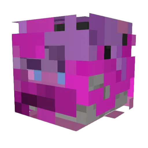 Antlt Minecraft avatar head, 3D render