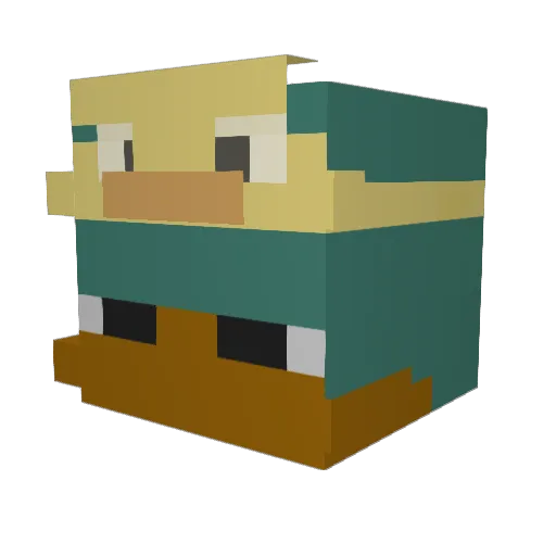 AntmanJr Minecraft avatar head, 3D render