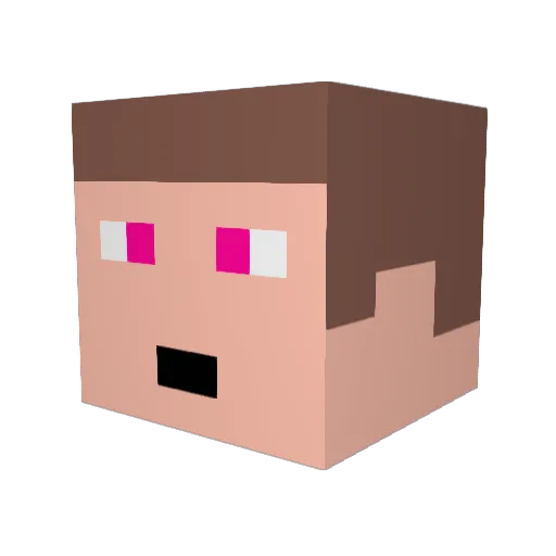 Anto06110 Minecraft avatar head, 3D render