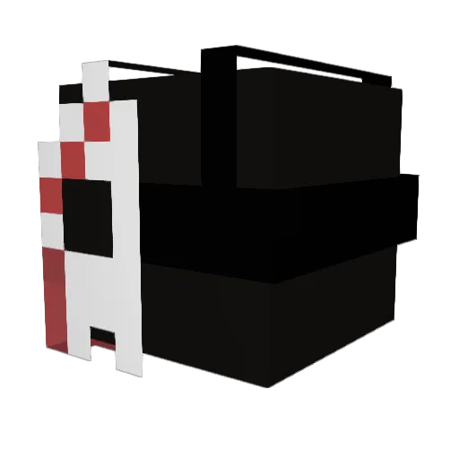 AntoNEON Minecraft avatar head, 3D render