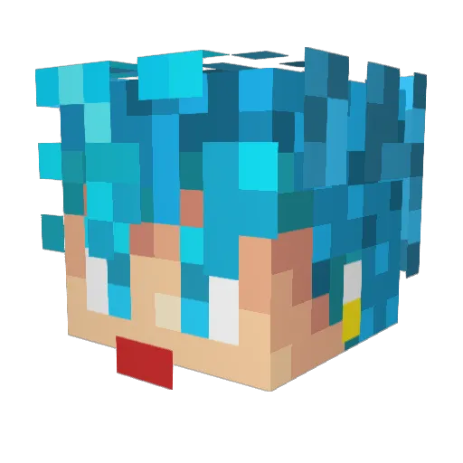 Antobur Minecraft avatar head, 3D render