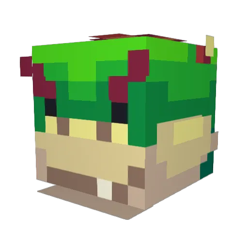 Antocrafter Minecraft avatar head, 3D render