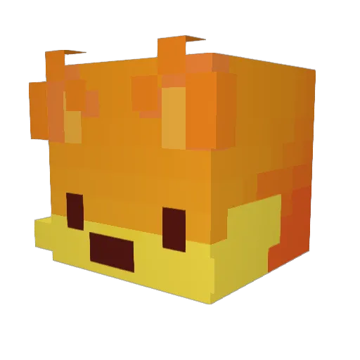 Antofoxnike Minecraft avatar head, 3D render