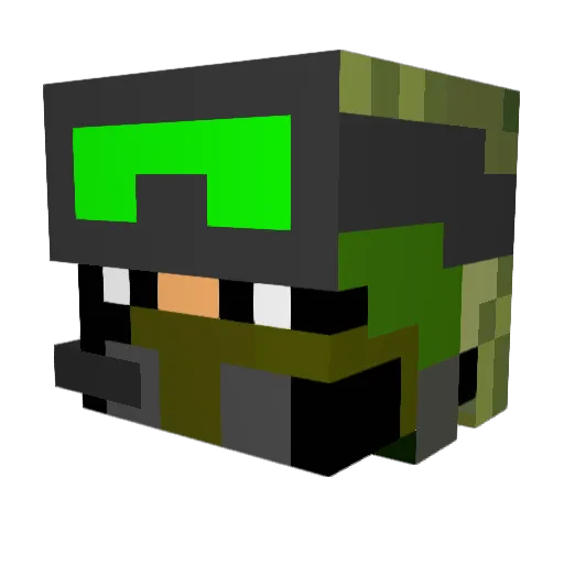 Antoine1805 Minecraft avatar head, 3D render