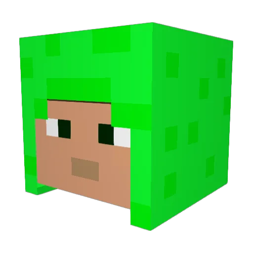 Antoine7000 Minecraft avatar head, 3D render