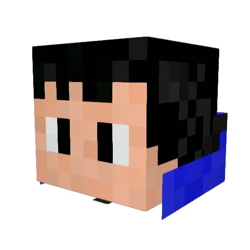 Antoine78110 Minecraft avatar head, 3D render