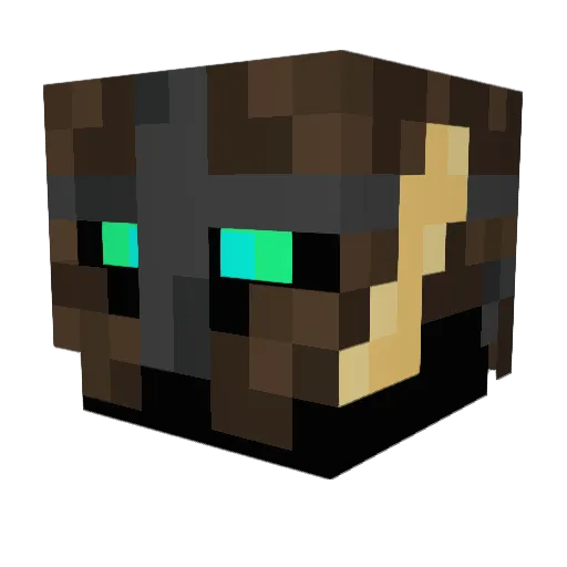 AntoineD214 Minecraft avatar head, 3D render