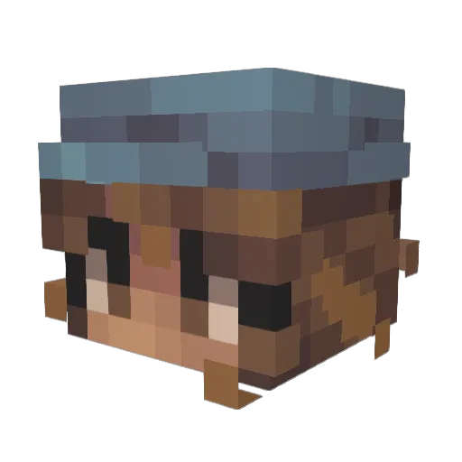 AntoineLover Minecraft avatar head, 3D render