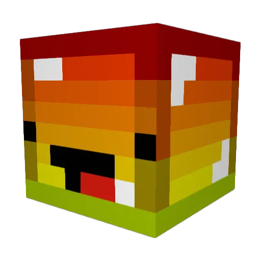 AntoineMetal Minecraft avatar head, 3D render