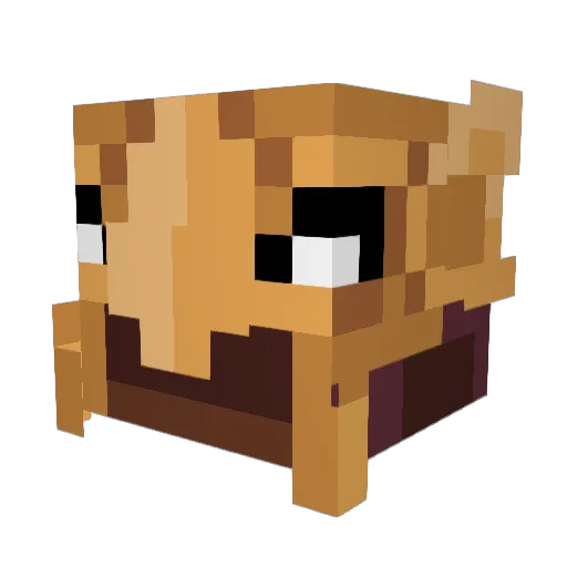 Antoine_sama Minecraft avatar head, 3D render