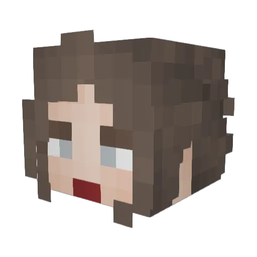 Antoinette__ Minecraft avatar head, 3D render