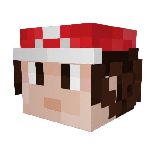 Antojulien Minecraft avatar head, 3D render
