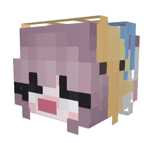 Antolia Minecraft avatar head, 3D render