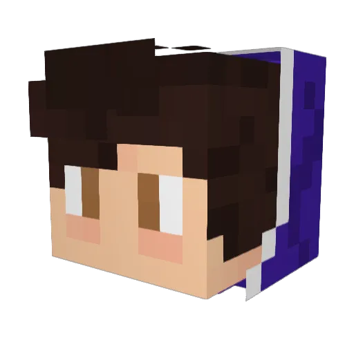 Antology_ Minecraft avatar head, 3D render
