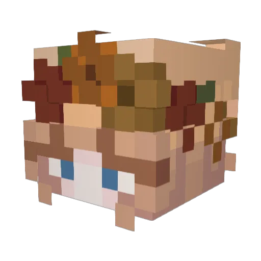Antoltt Minecraft avatar head, 3D render