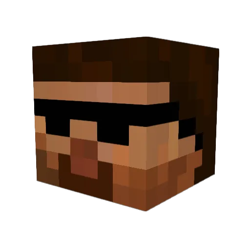 Anton0707 Minecraft avatar head, 3D render