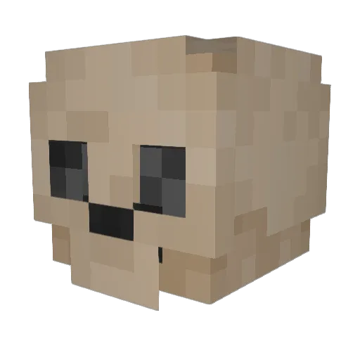 Anton12an Minecraft avatar head, 3D render