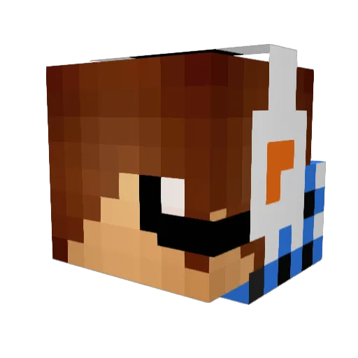 Anton1724 Minecraft avatar head, 3D render