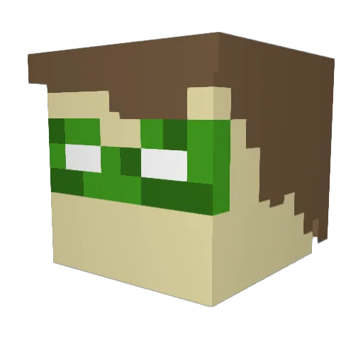 Anton1969 Minecraft avatar head, 3D render