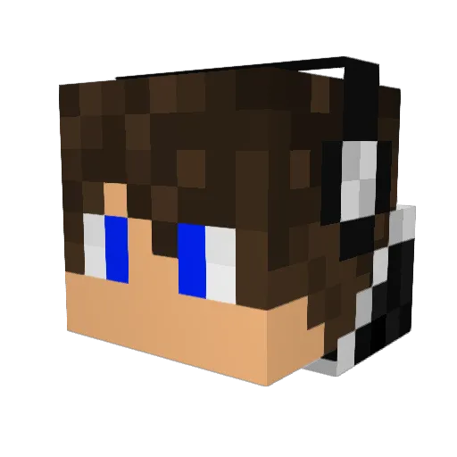 AntonAsimov Minecraft avatar head, 3D render