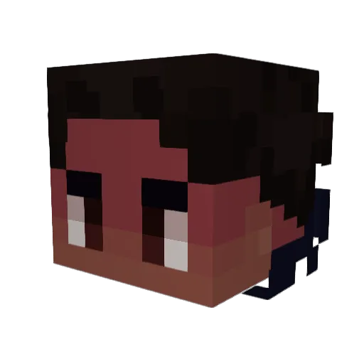 AntonBear Minecraft avatar head, 3D render