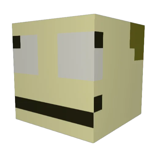 AntonGJ Minecraft avatar head, 3D render