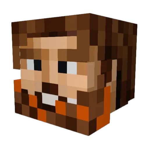 AntonGr Minecraft avatar head, 3D render