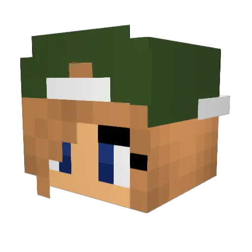AntonLJ Minecraft avatar head, 3D render
