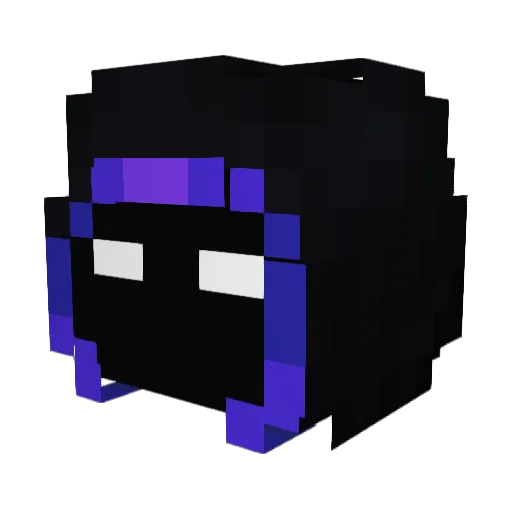 AntonML Minecraft avatar head, 3D render