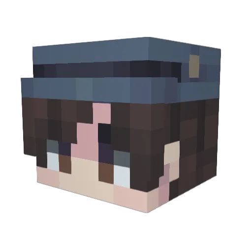 AntonXW Minecraft avatar head, 3D render