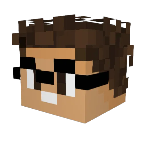 Anton_roll Minecraft avatar head, 3D render