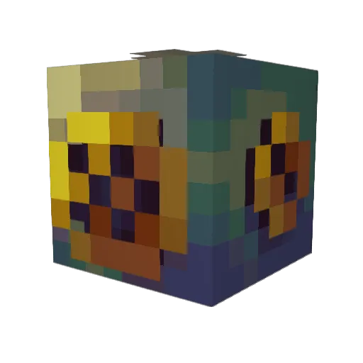 Antona101 Minecraft avatar head, 3D render