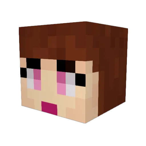 Antonia2104 Minecraft avatar head, 3D render