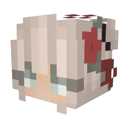 Antonia_WDT Minecraft avatar head, 3D render
