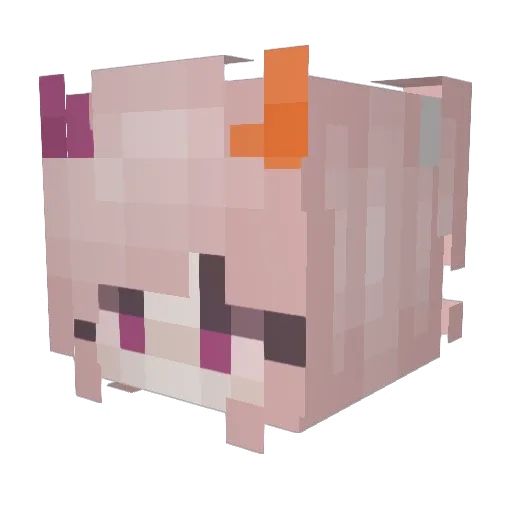 Antonia__14__ Minecraft avatar head, 3D render