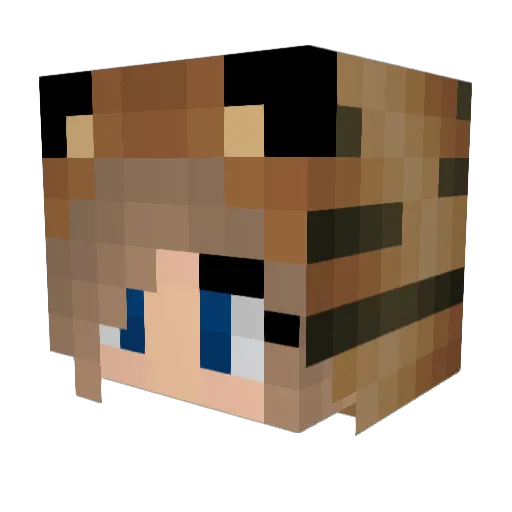 Antoniaa_ Minecraft avatar head, 3D render
