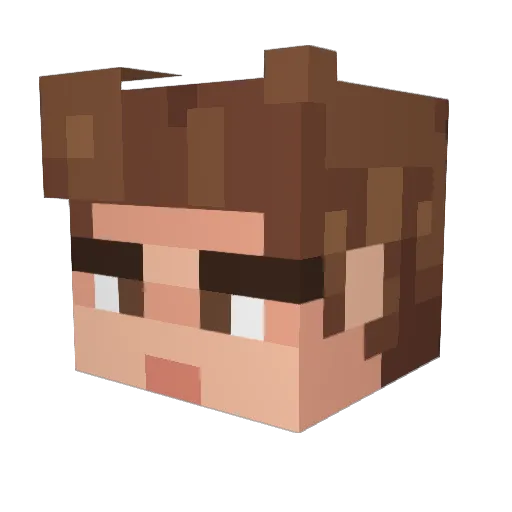 AntonicStudios Minecraft avatar head, 3D render