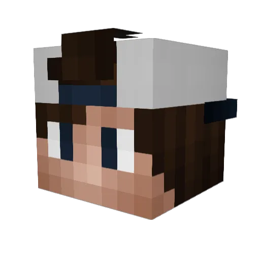 Antoninhoo Minecraft avatar head, 3D render