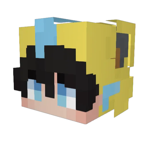 Antonio12MM Minecraft avatar head, 3D render
