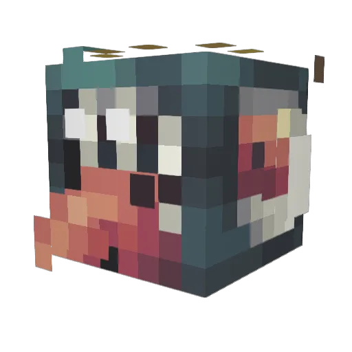 AntonioBenderas Minecraft avatar head, 3D render