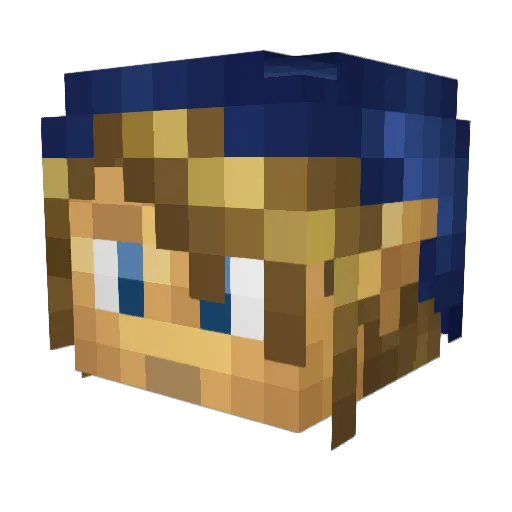 AntonioEl18 Minecraft avatar head, 3D render