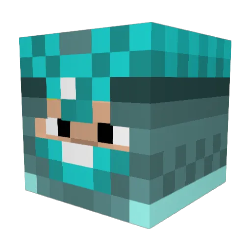AntonioMak Minecraft avatar head, 3D render