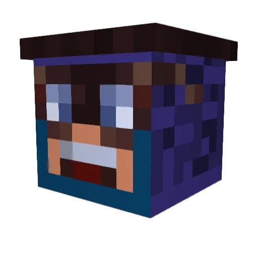 AntonioMakeMake Minecraft avatar head, 3D render