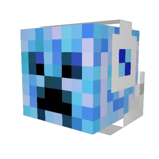 Antonio_Cra Minecraft avatar head, 3D render