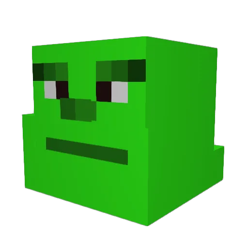 Antonium2 Minecraft avatar head, 3D render