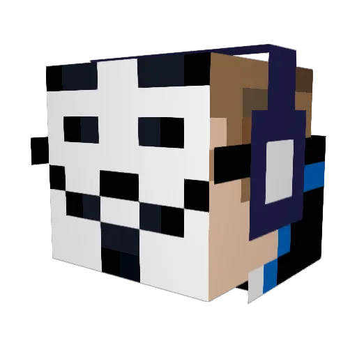 Antonsen01 Minecraft avatar head, 3D render