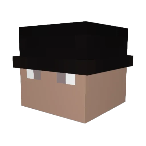 Antonsuper Minecraft avatar head, 3D render