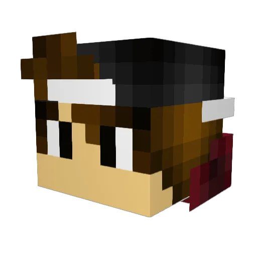 Antony1243 Minecraft avatar head, 3D render