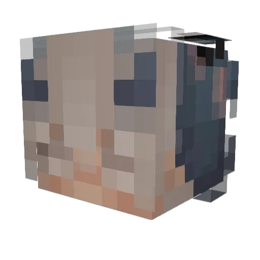 Antonysan Minecraft avatar head, 3D render