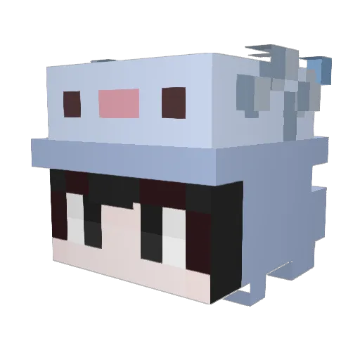Antos112 Minecraft avatar head, 3D render
